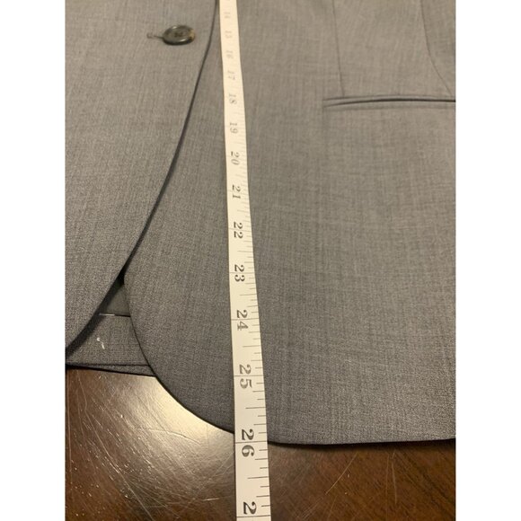 J. Crew Bi-Stretch Wool Blazer Italy Tollegno 1900 Lined Gray Size 12 - Picture 10 of 11